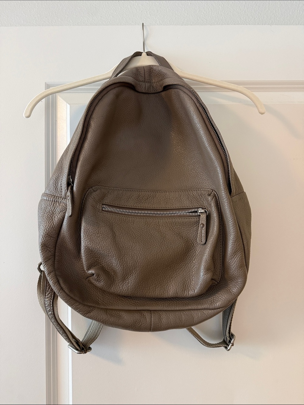 American Eagle Outfitters Taupe Leather Backpack
